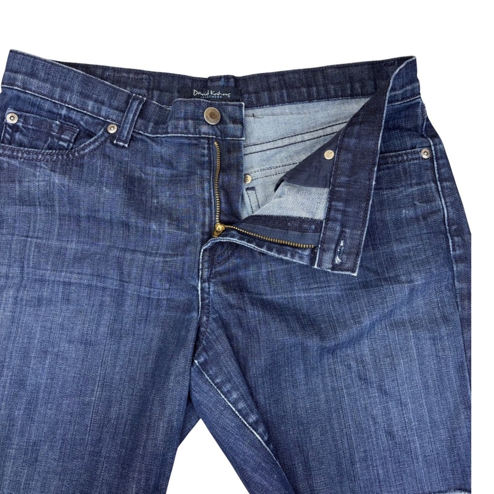 David Kahn Womens Dark Wash Raw Hem Denim Jean Shorts Size 10 - Picture 5 of 9